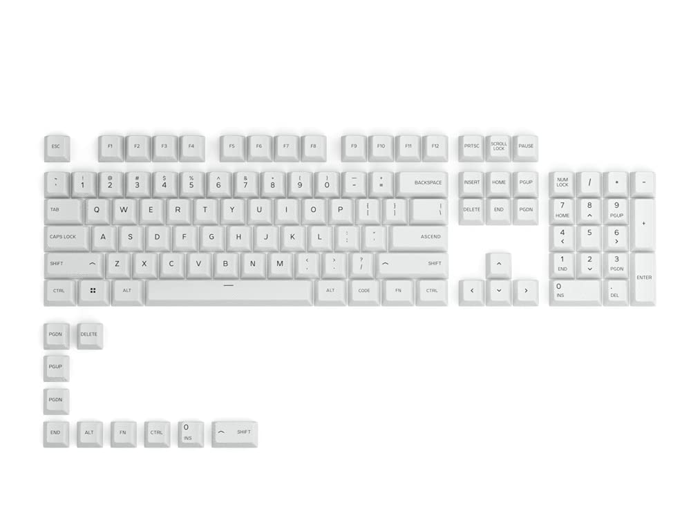 Amazon.com: GLORIOUS GPBT Dye Sublimated Keycaps (Arctic White